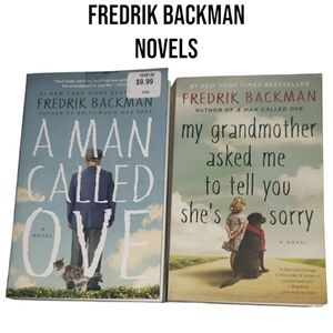Fredrik Backman author 2 paperback novel books a man called ove + my grandmother